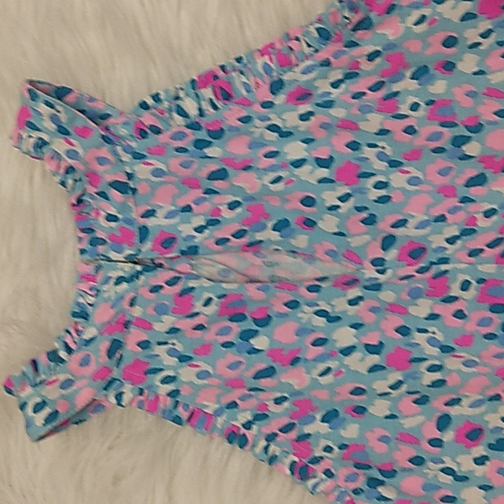 Lilly Pulitzer Jerrica Hottie Dottie Women's Top Size XXS Sleeveless Ruffle Trim - Picture 6 of 9